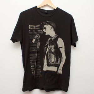 Justin Bieber Believe Live 2013 Tour Shirt Tultex Medium Black Short Sleeves